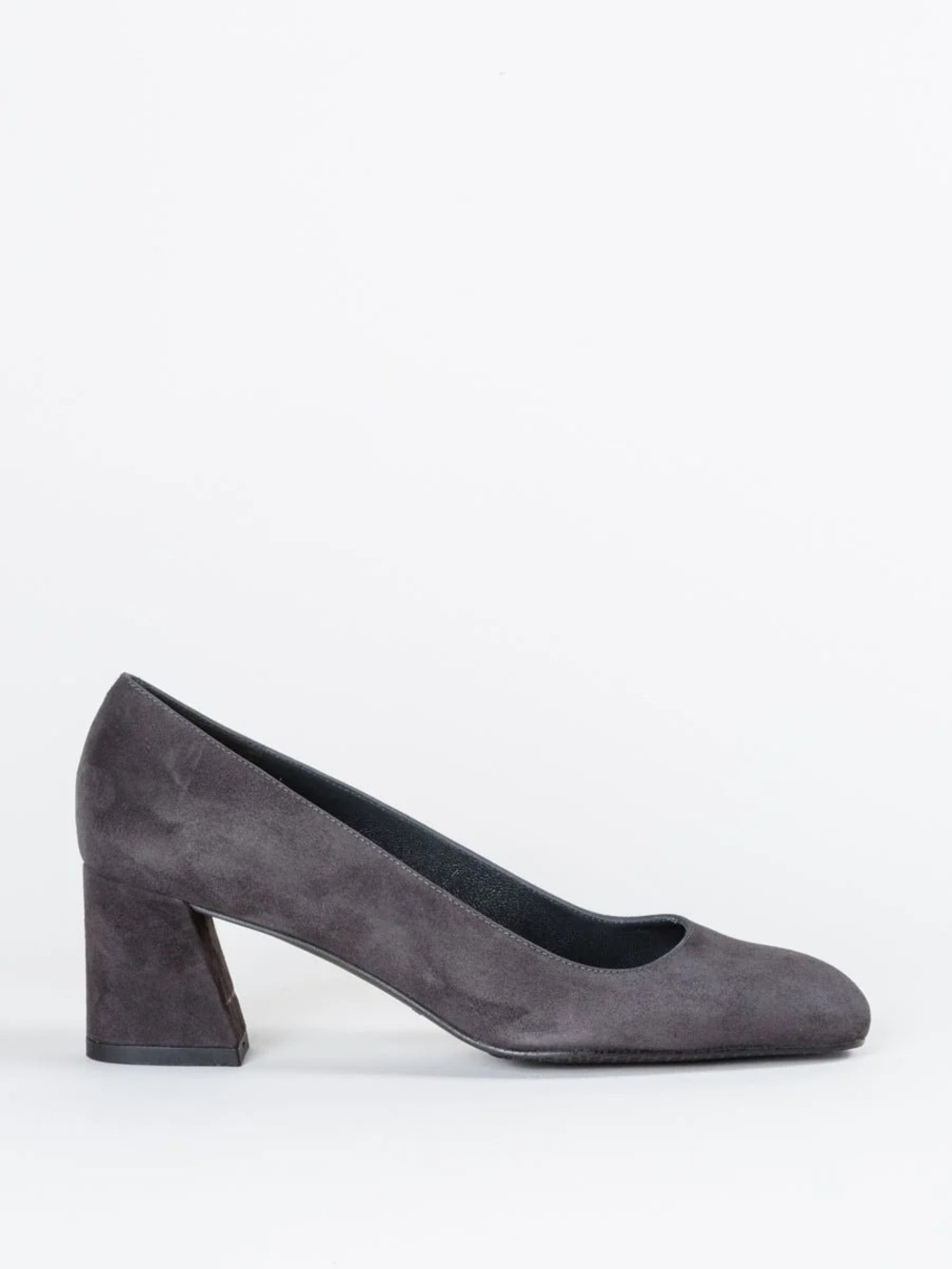 Stuart Weitzman Marymid Gray Suede Block Heel Pumps Size 8